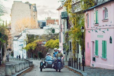Vintage sidecar motorcycle tour of Montmartre and Latin Quarter neighborhoods